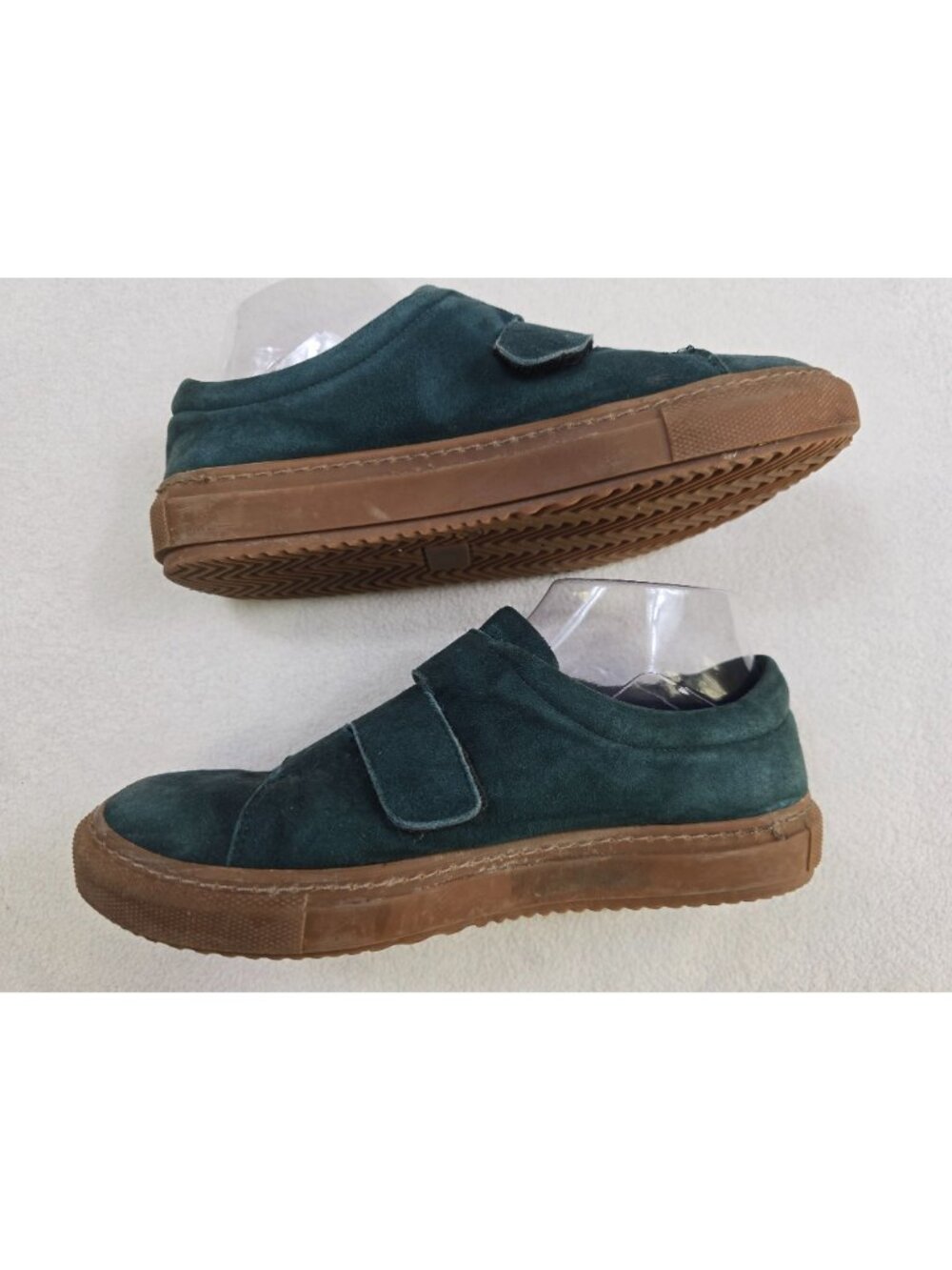 Hotic Emerald Green Suede Velcro Strap Sneakers For Women Size 39 - Picture 4 of 8